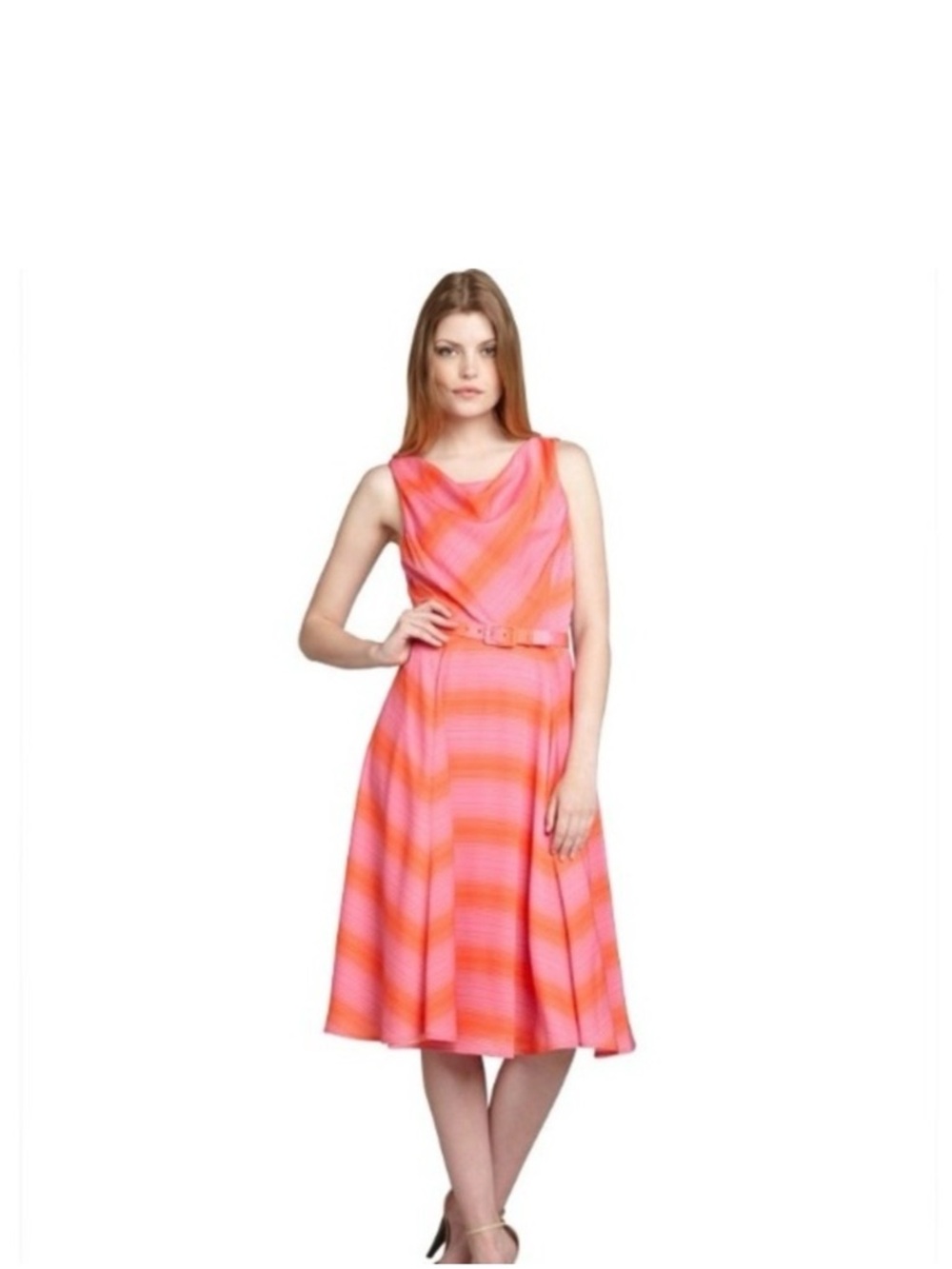 Eva Franco Coral & Pink Zinta Dress in Women’s Sz 0